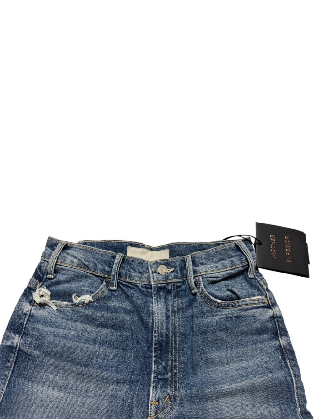 MOTHER The Hustler Ankle Fray Denim Jeans "We All Scream" Wash Size 26 NWT - Picture 7 of 13